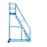 Climb-It Warehouse Safety Steps 600mm Platform 9 Tread Blue AHWS09BL