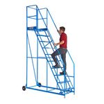 Climb-It Warehouse Safety Steps 600mm Platform 9 Tread Blue AHWS09BL