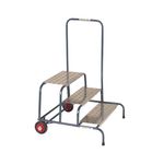 Climb-It Wide Work Steps with Chequer Plate 3 Tread 200mm Platform Silver SWW13C