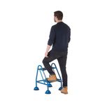 Climb-It Domed Feet Handy Step 2 Tread with No Handrail Blue AAP20