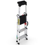 Climb-It Professional 3 Tread Step Ladder with Carry Handle Aluminium CAH103