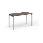 Connex Goal-Post 1200 x 600 x 725mm Single Desk - Silver Frame / Walnut Top