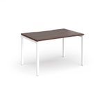 Connex Goal-Post 1200 x 800 x 725mm Single Desk - White Frame / Walnut Top