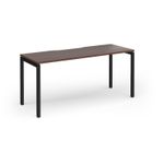 Connex Goal-Post 1600 x 600 x 725mm Single Desk - Black Frame / Walnut Top