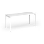 Connex Goal-Post 1600 x 600 x 725mm Single Desk - White Frame / White Top