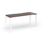 Connex Goal-Post 1600 x 600 x 725mm Single Desk - White Frame / Walnut Top