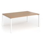 Connex Goal-Post 1800 x 1200 x 725mm Back to Back Desk (2 x 1800mm) - White Frame / Beech Top