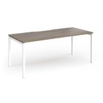 Connex Goal-Post 1800 x 800 x 725mm Single Desk - White Frame / Nebraska Oak Top