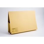 Exacompta Guildhall Legal Double Pocket Wallet Foolscap Yellow (Pack of 25) 214-YLW