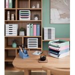 Exacompta Autentik Letter Trays A4+ Assorted (Pack of 4) 111303SETD