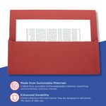 Exacompta Guildhall Full Flap Pocket Wallet Foolscap Red (Pack of 50) PW2-RED