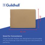 Exacompta Guildhall Brief Size Pocket Wallet 14x10in Buff (Pack of 50) PW3-BUF