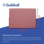 Exacompta Guildhall Brief Size Pocket Wallet 14x10in Pink (Pack of 50) PW3-PNK