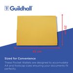 Exacompta Guildhall Brief Size Pocket Wallet 14x10in Yellow (Pack of 50) PW3-YLW
