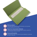 Exacompta Guildhall Document Wallet Foolscap Green (Pack of 50) GDW1-GRN