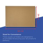 Exacompta Guildhall Square Cut Folder 315gsm Foolscap Buff (Pack of 100) FS315-BUFZ