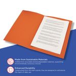Exacompta Guildhall Square Cut Folder 315gsm Foolscap Orange (Pack of 100) FS315-ORGZ
