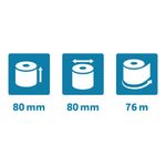 Exacompta Safe Contact Credit Card Receipt Roll 80mmx80mmx76m (Pack of 10) 43918E