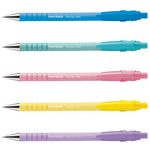 Paper Mate FlexGrip Ultra Pastel Ballpoint Pens Medium 1.0mm Tip Black Ink (Pack 5) 2152934