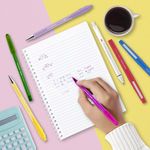 Paper Mate FlexGrip Ultra Pastel Ballpoint Pens Medium 1.0mm Tip Black Ink (Pack 5) 2152934
