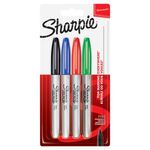 Sharpie Permanent Marker Fine Assorted Pack of 4 1985858
