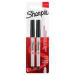 Sharpie Permanent Marker Ultra Fine Black Pack of 2 1985878