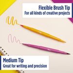 Paper Mate Flair Dual Felt Tip Brush + Medium Tip Assorted (Pack of 8) 2199386
