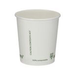 Go-Pak Single Wall Coffee Cup PLA Lined 4oz White (Pack of 1000) B01020