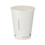 Go-Pak Single Wall Coffee Cup PLA Lined 12oz White (Pack of 1000) B01023