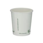 Go-Pak Single Wall Coffee Cup 4oz PLA Lined 20x50 Cups White (Pack of 1000) B01020EU