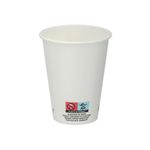 Go-Pak Single Wall Coffee Cup 12oz PLA Lined 20x50 Cups White (Pack of 1000) B01023EU