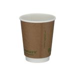 Go-Pak Double Wall Coffee Cup 8oz PLA Lined 20x25 Kraft (Pack of 500) B04012EU