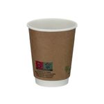 Go-Pak Double Wall Coffee Cup 8oz PLA Lined 20x25 Kraft (Pack of 500) B04012EU