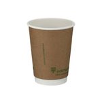 Go-Pak Double Wall Coffee Cup 12oz PLA Lined 20x25 Kraft (Pack of 500) B04013EU