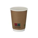 Go-Pak Double Wall Coffee Cup 12oz PLA Lined 20x25 Kraft (Pack of 500) B04013EU