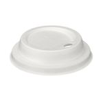 Go-Pak Moulded Fibre Coffee Cup Lid 8oz White (Pack of 1000) D06031