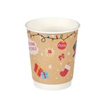 Go-Pak Double Wall Christmas Icons Hot Cup 8oz Pack of 500 XQ04122XM