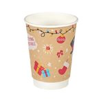 Go-Pak Double Wall Christmas Icons Hot Cup 12oz Pack of 500 XQ04133XM