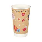 Go-Pak Double Wall Christmas Icons Hot Cup 16oz Pack of 500 XQ04144XM