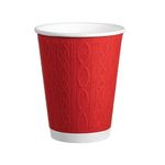 Go-Pak Embossed Xmas Jumper Cup 12oz Assorted Pack of 500 XD04084XM