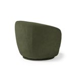 Grace single swivel club chair in olive green