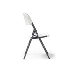 Hebe steel folding chair with blow moulded seat and back - 4 Units per box - White