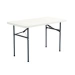 Hoya steel framed table with blow moulded top - 1220 wide