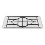 Hoya steel framed table with blow moulded top - 1830 wide