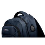 Monolith 15.6 Inch Business Commuter Laptop Backpack USB/Headphone Port Navy Blue 9114B