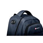 Monolith 15.6 Inch Business Commuter Laptop Backpack USB/Headphone Port Navy Blue 9114B