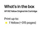 HP 912 Original Ink Cartridge 2.93-ml Yellow 3YL79AE