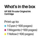 HP 305 Original Ink Cartridge 2-ml Tri-color 3YM60AE