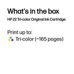 HP 22 Original Ink Cartridge 5-ml Tri-color C9352AE