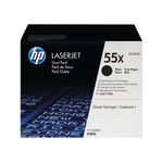 HP 55X Original LaserJet Toner Cartridge High Yield Black 2-pack CE255XD